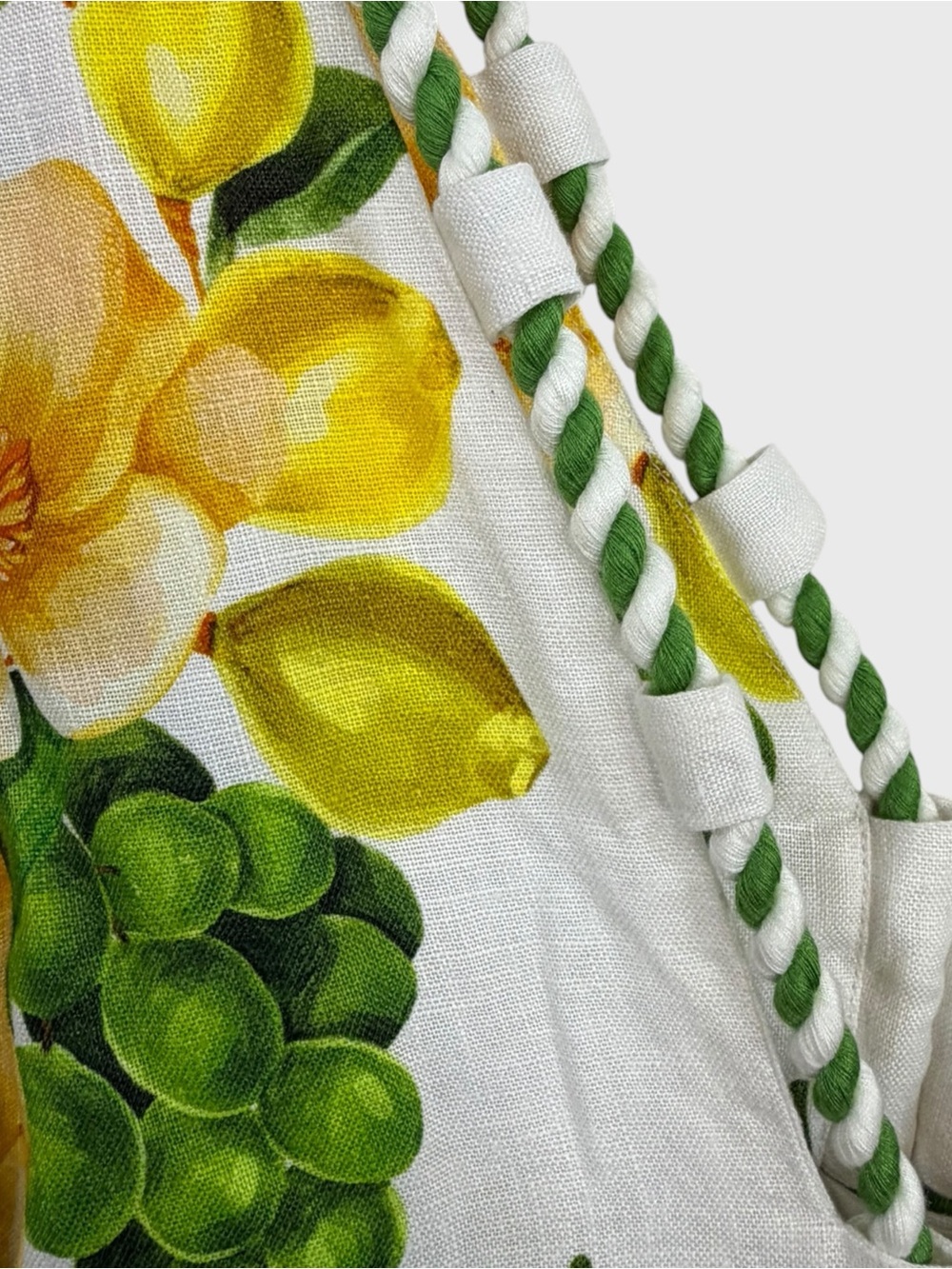 Farm Rio NWT White Multicolor Floral Fruit Linen Long Dress Size Large - Picture 6 of 13